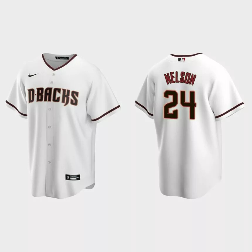 Arizona Diamondbacks Kyle Nelson Replica Home Jersey – White.jpg