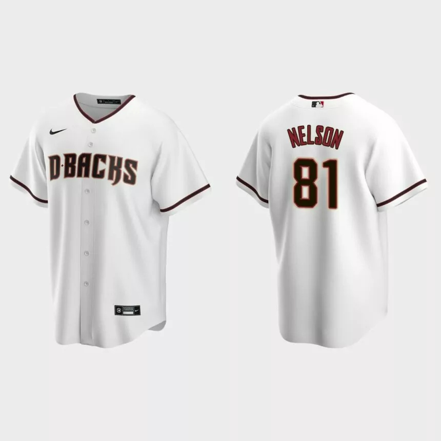 Arizona Diamondbacks Kyle Nelson Replica Home Jersey – White的副本.jpg