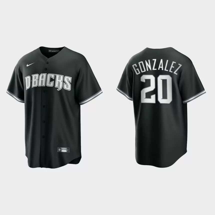 Arizona Diamondbacks Luis Gonzalez 2021 All Black Fashion Replica Jersey – Black White.jpg