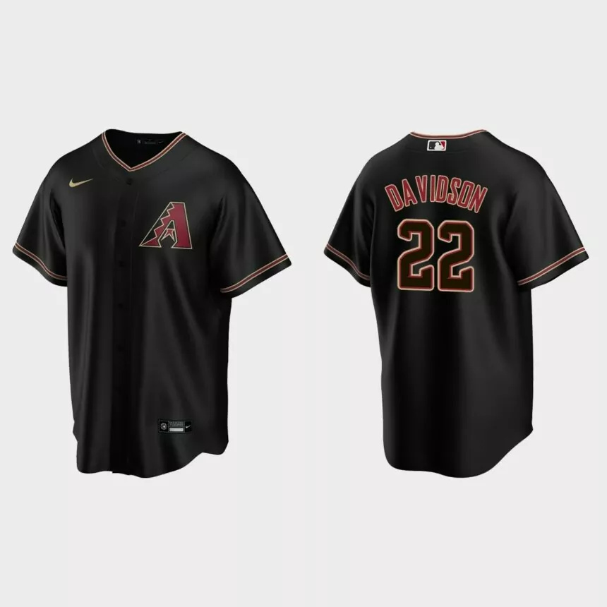 Arizona Diamondbacks Matt Davidson Replica Alternate Jersey – Black.jpg