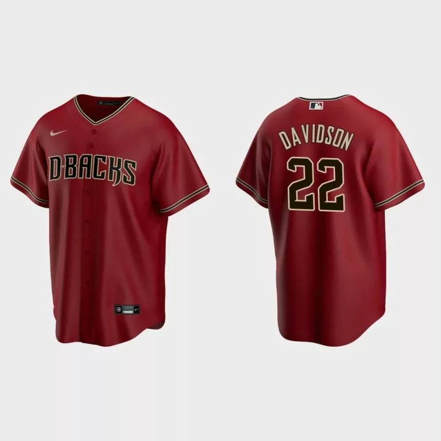 Arizona Diamondbacks Matt Davidson Replica Alternate Jersey – Red.jpg