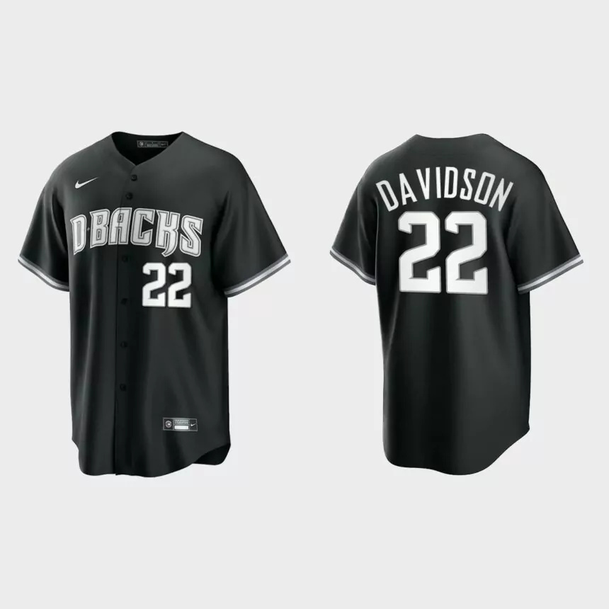 Arizona Diamondbacks Matt Davidson Replica Official Jersey – Black White.jpg