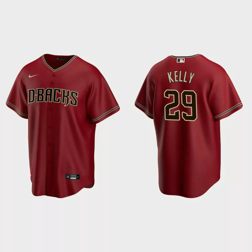 Arizona Diamondbacks Merrill Kelly Replica Alternate Jersey – Red.jpg