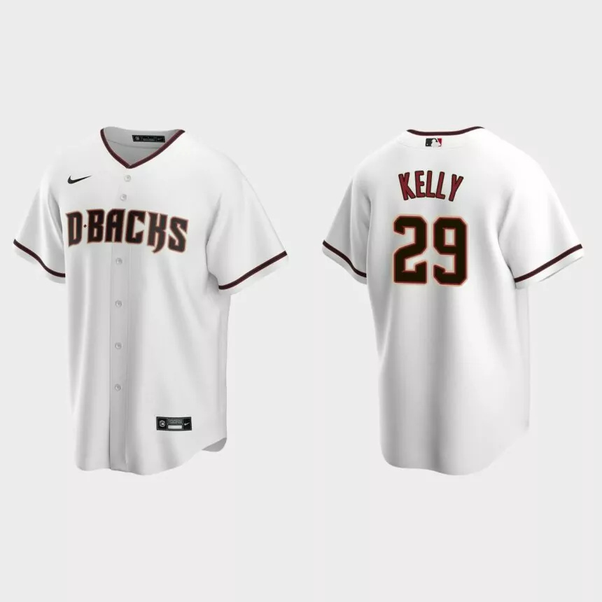 Arizona Diamondbacks Merrill Kelly Replica Home Jersey – White.jpg