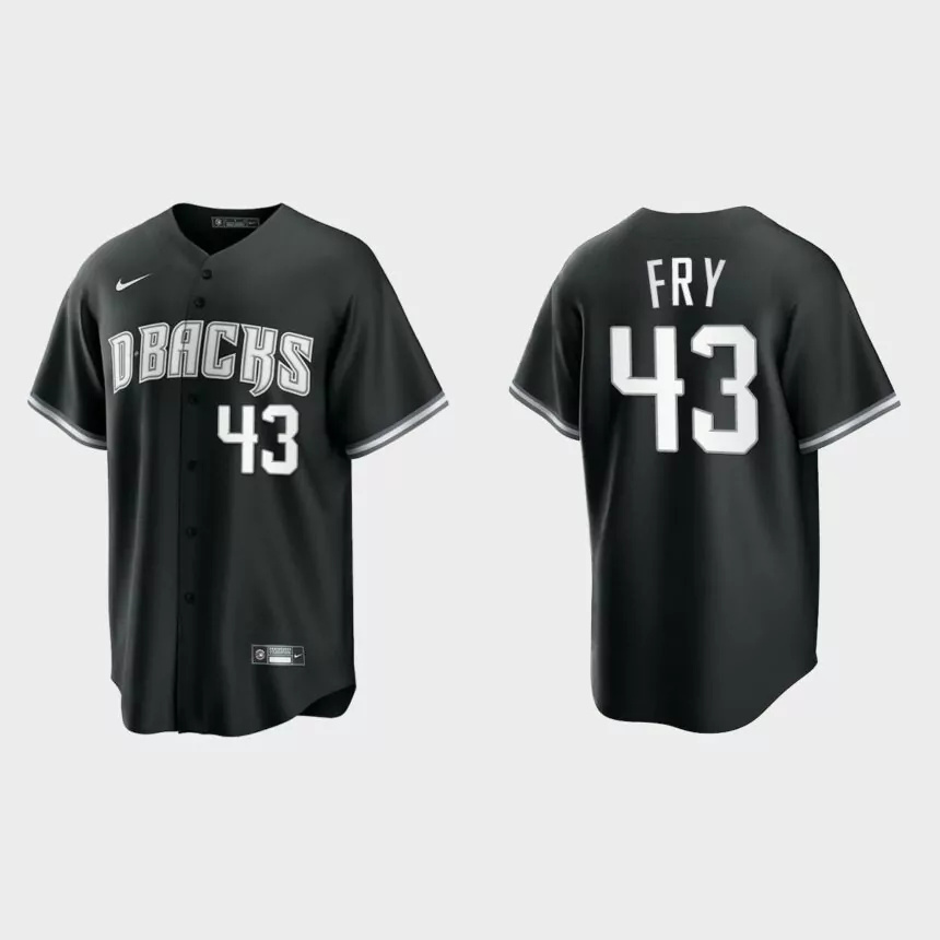 Arizona Diamondbacks Paul Fry Replica Official Jersey – Black White.jpg