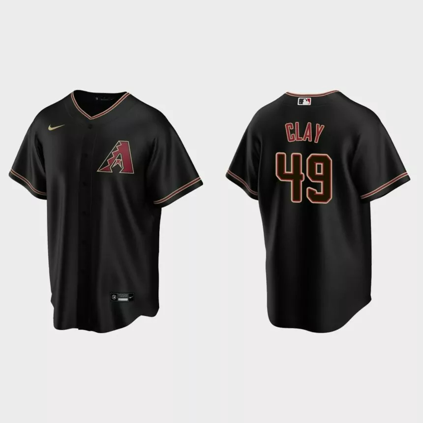 Arizona Diamondbacks Sam Clay Replica Alternate Jersey – Black.jpg