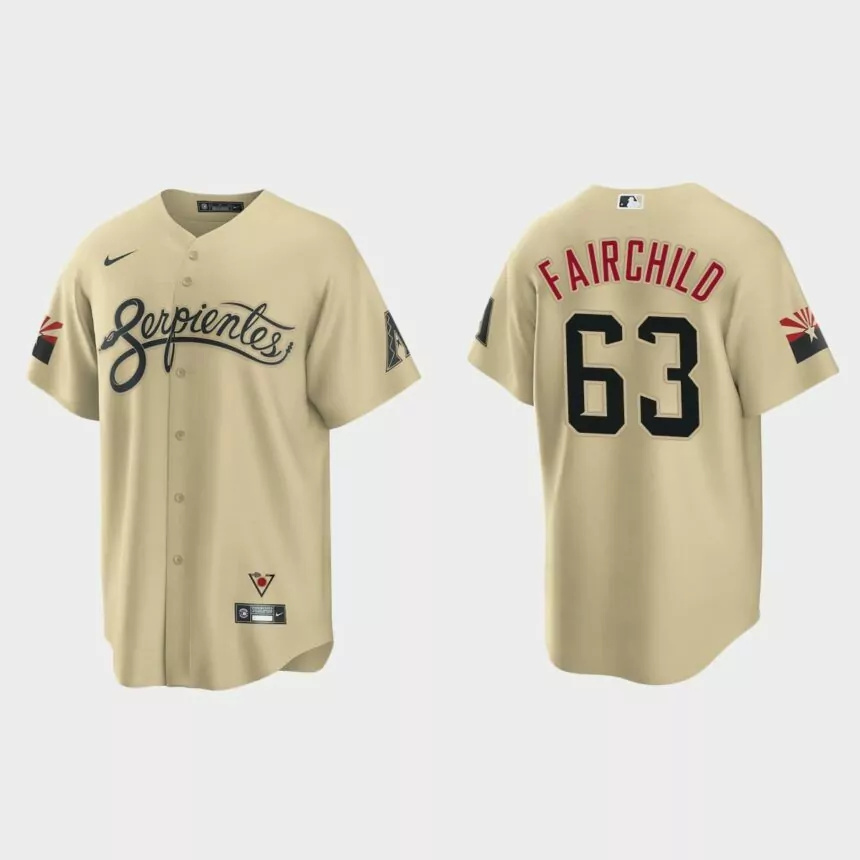 Arizona Diamondbacks Stuart Fairchild 2021 City Connect Replica Jersey – Gold.jpg