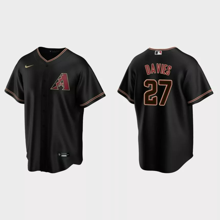 Arizona Diamondbacks Zach Davies Replica Alternate Jersey – Black.jpg