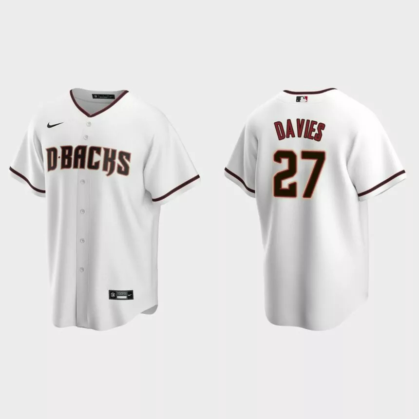 Arizona Diamondbacks Zach Davies Replica Home Jersey – White.jpg