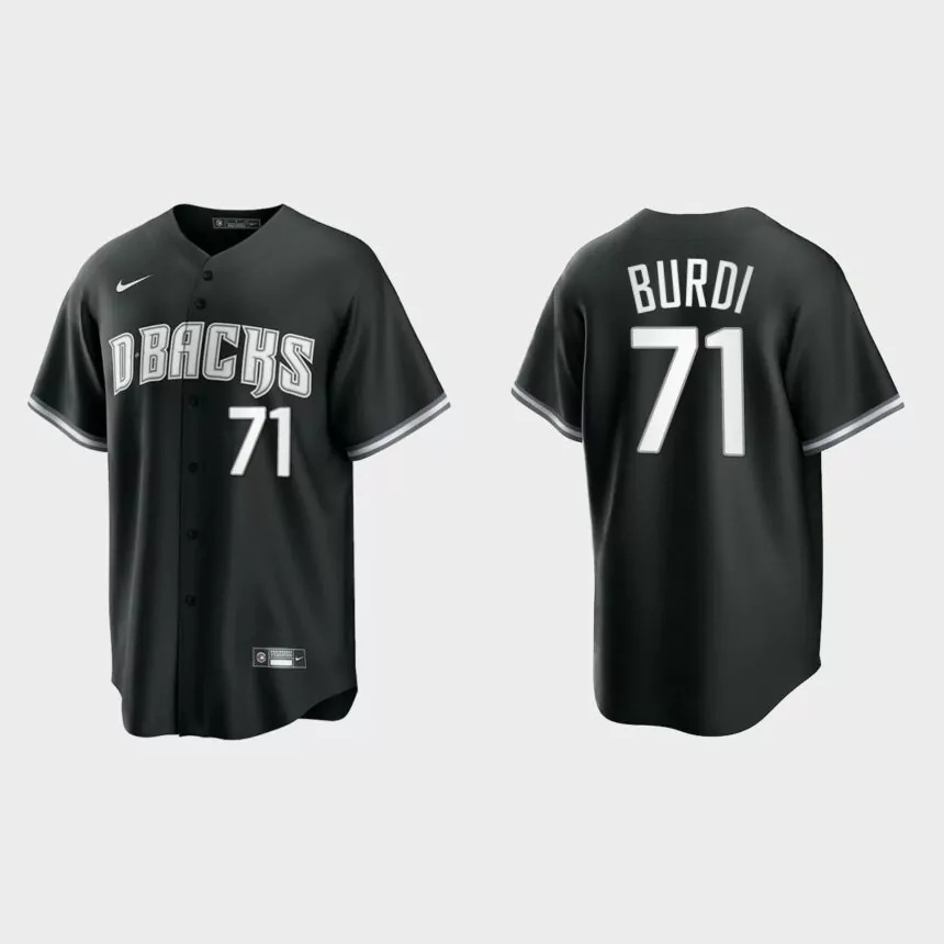 Arizona Diamondbacks Zack Burdi Replica Official Jersey – Black White.jpg