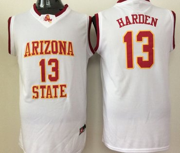 Arizona State Sun Devils 13 James Harden White College Basketball Jersey