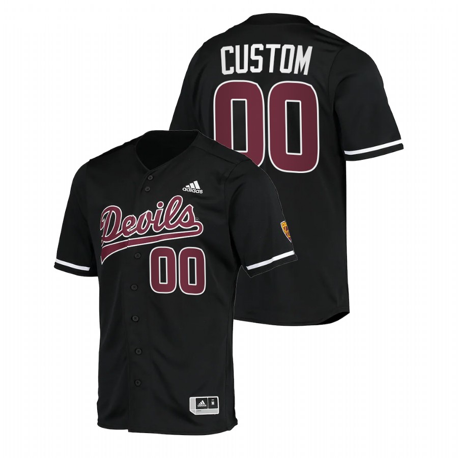 Arizona State Sun Devils Custom Men Black College Baseball Replica Jersey
