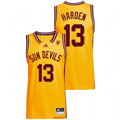 Arizona State Sun Devils James Harden Reverse Retro Gold Alumni Basketball Jersey Men