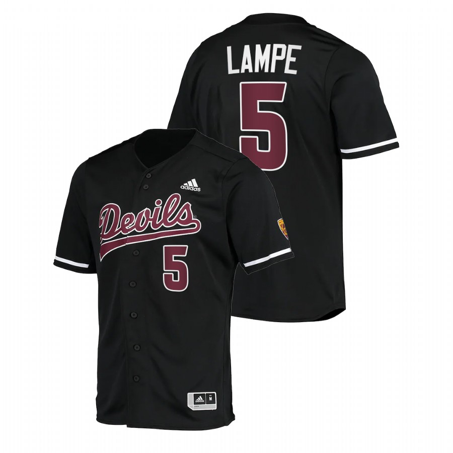 Arizona State Sun Devils Joe Lampe Men Black College Baseball Replica Jersey
