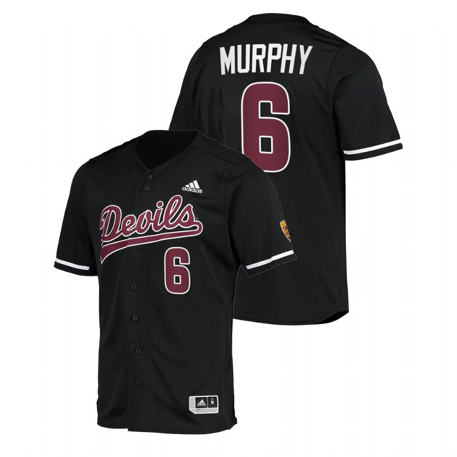 Arizona State Sun Devils Kai Murphy Men Black College Baseball Replica Jersey