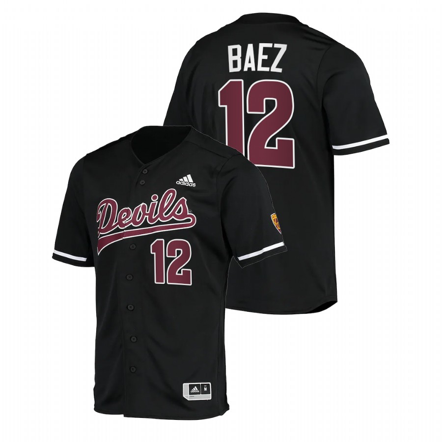 Arizona State Sun Devils Nate Baez Men Black College Baseball Replica Jersey