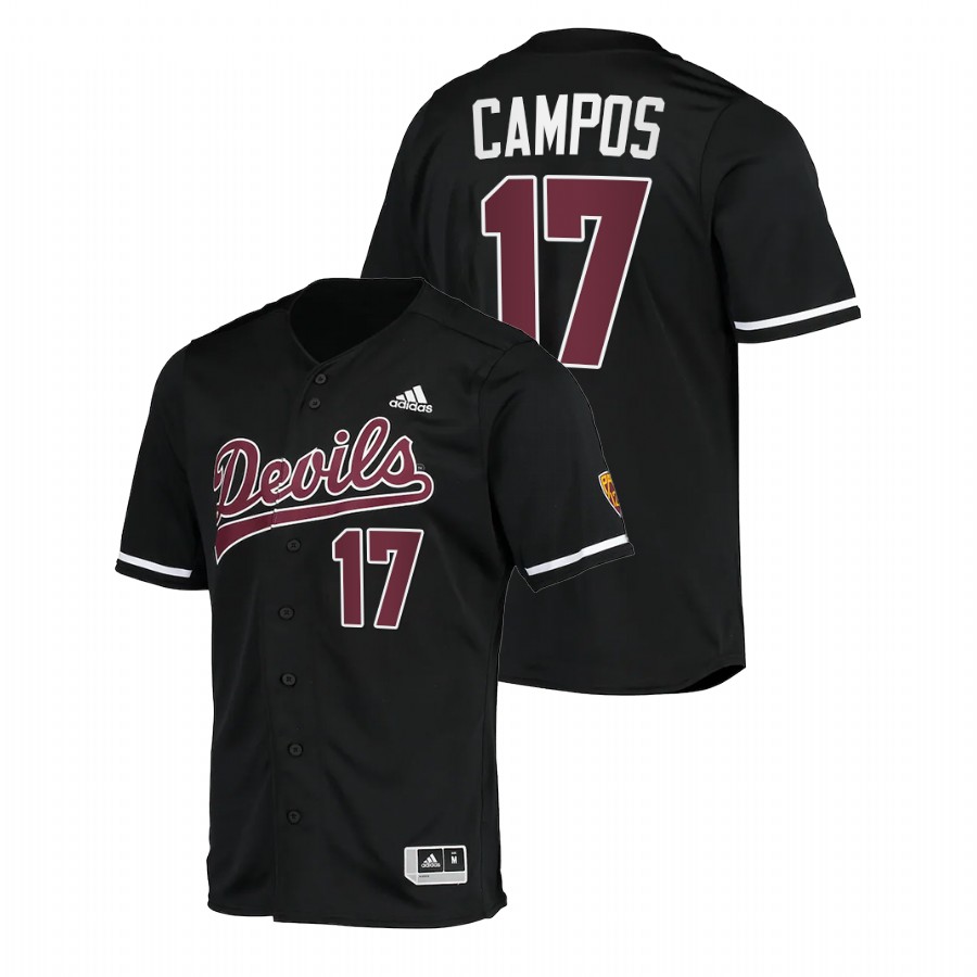 Arizona State Sun Devils Ryan Campos Men Black College Baseball Replica Jersey