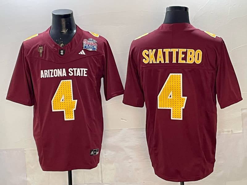 Arizona Sun Devils Red #  4 SKATTEBO