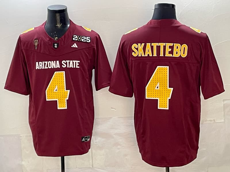 Arizona Sun Devils Red # 4 SKATTEBO
