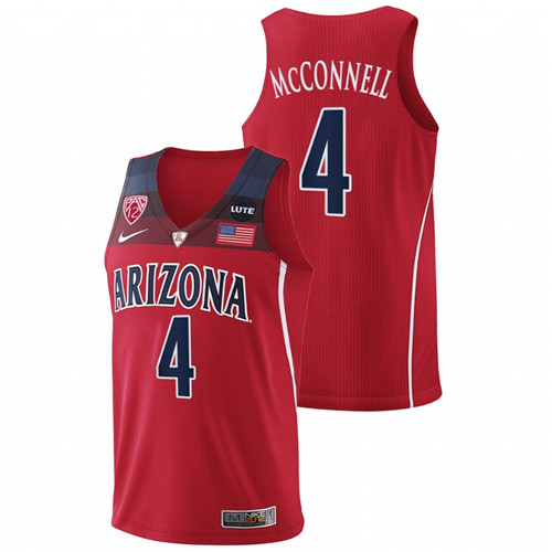 Arizona Wildcats T.J. McConnell College Basketball Red NBA Alumni Jersey Men