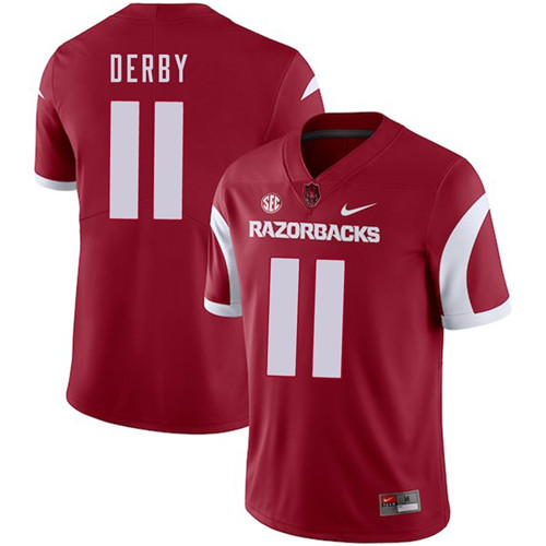 Arkansas Razorbacks Cardinal A.J. Derby 2018 Game College Football Jersey