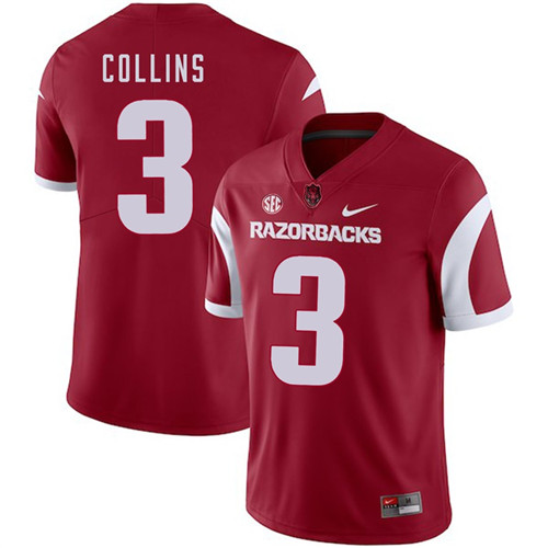 Arkansas Razorbacks Cardinal Alex Collins 2018 Game College Football Jersey