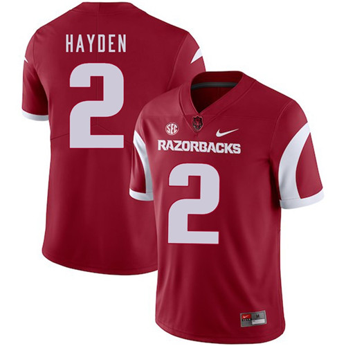 Arkansas Razorbacks Cardinal Chase Hayden 2018 Game College Football Jersey
