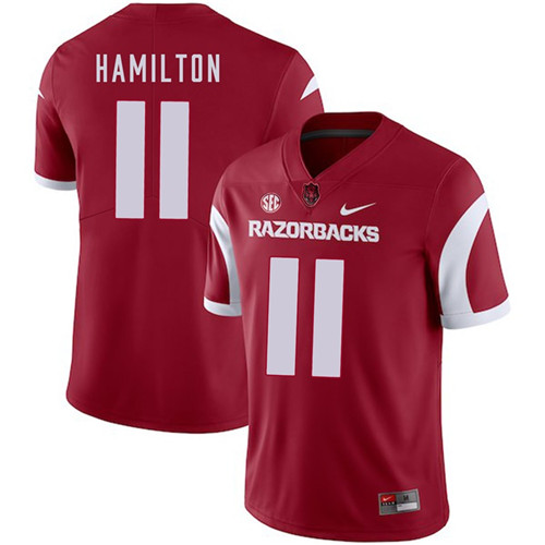 Arkansas Razorbacks Cardinal Cobi Hamilton 2018 Game College Football Jersey