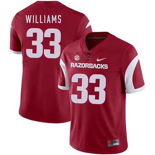 Arkansas Razorbacks Cardinal David Williams 2018 Game College Football Jersey