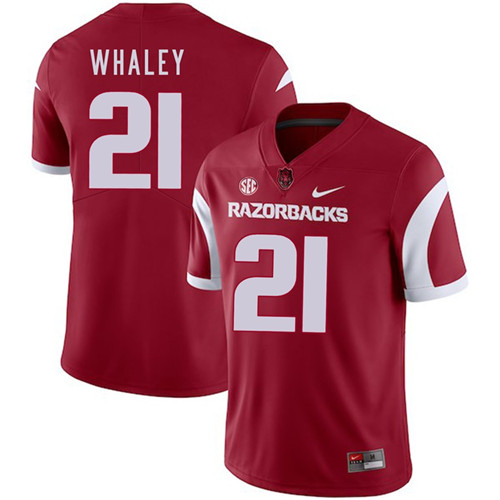 Arkansas Razorbacks Cardinal Devwah Whaley 2018 Game College Football Jersey