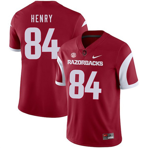 Arkansas Razorbacks Cardinal Hunter Henry 2018 Game College Football Jersey