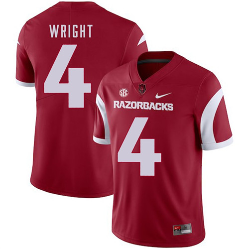 Arkansas Razorbacks Cardinal Jarius Wright 2018 Game College Football Jersey