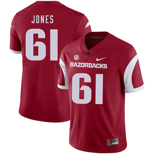 Arkansas Razorbacks Cardinal Jerry Jones 2018 Game College Football Jersey