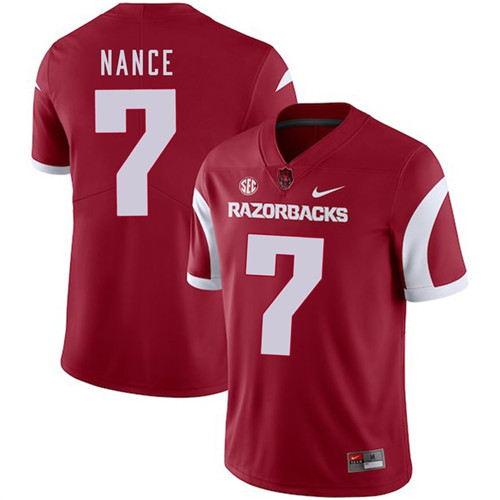 Arkansas Razorbacks Cardinal Jonathan Nance 2018 Game College Football Jersey