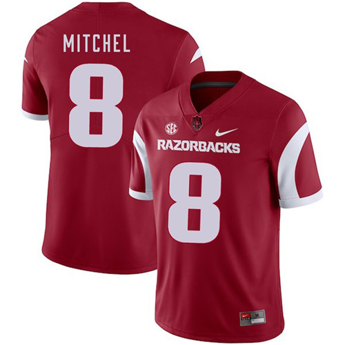 Arkansas Razorbacks Cardinal Tevin Mitchel 2018 Game College Football Jersey