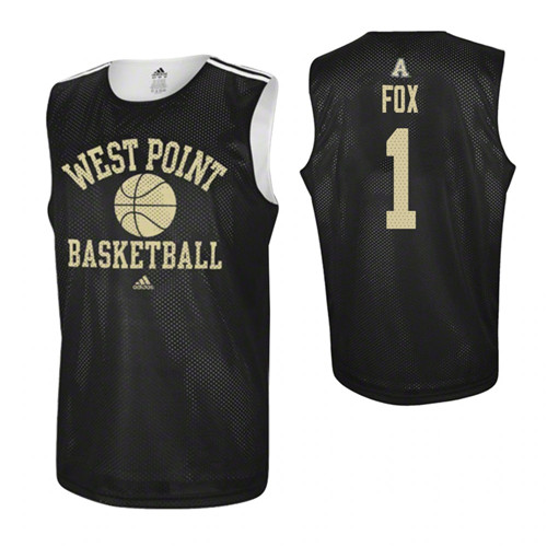 Army Black Knights #1 Jordan Fox College Basketball Practice Jersey Black