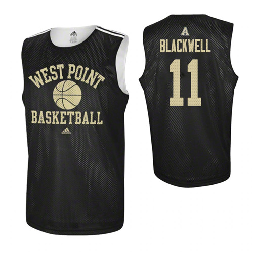 Army Black Knights #11 Tucker Blackwell College Basketball Practice Jersey Black