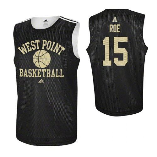 Army Black Knights #15 Adam Roe College Basketball Practice Jersey Black