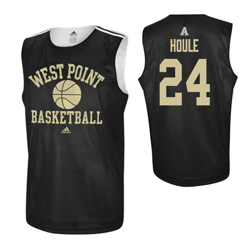 Army Black Knights #24 Jason Houle College Basketball Practice Jersey Black