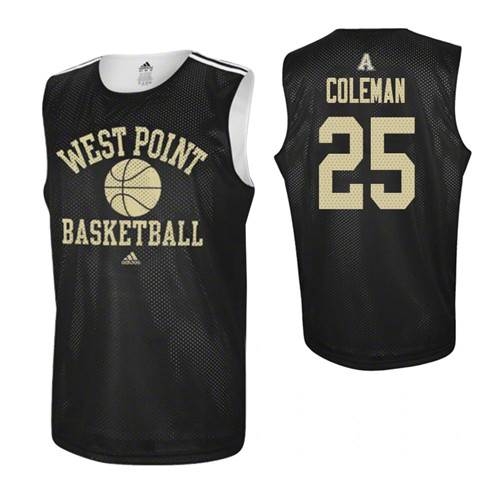 Army Black Knights #25 Jordan Coleman College Basketball Practice Jersey Black