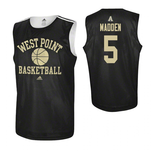Army Black Knights #5 Mark Madden College Basketball Practice Jersey Black