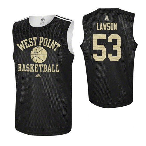 Army Black Knights #53 Lance Lawson College Basketball Practice Jersey Black