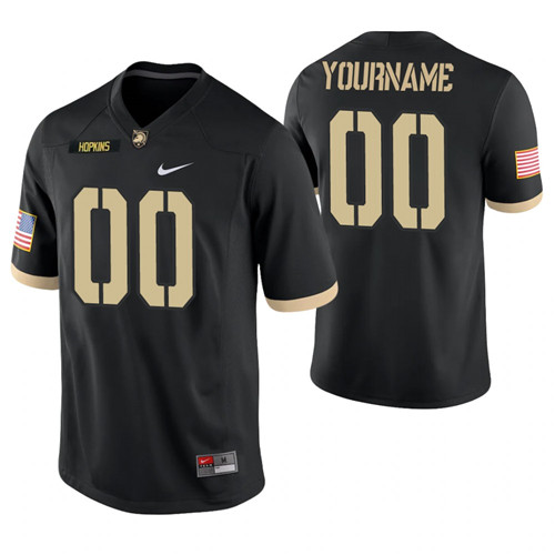 Army Black Knights 00 Custom Game College Football Jersey Black