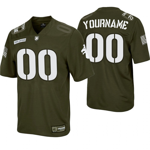 Army Black Knights 00 Custom Rivalry Football Replica Jersey Green