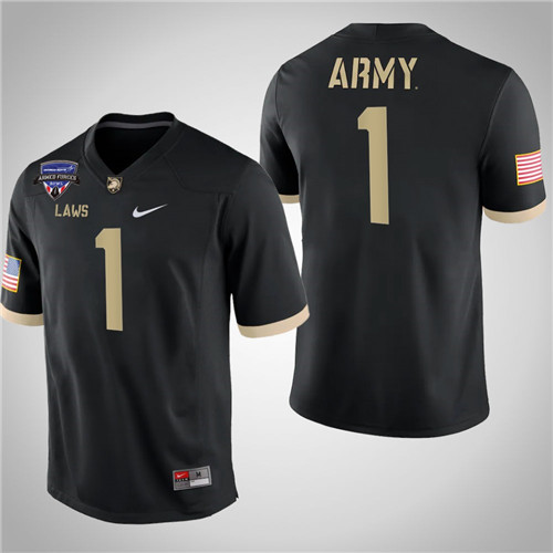Army Black Knights 1 Jabari Laws 2021 Armed Forces Bowl Champions Jersey Black