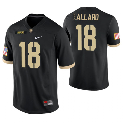 Army Black Knights 18 Cade Ballard Game College Football Jersey Black