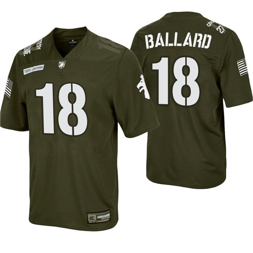 Army Black Knights 18 Cade Ballard Rivalry Football Replica Jersey Green