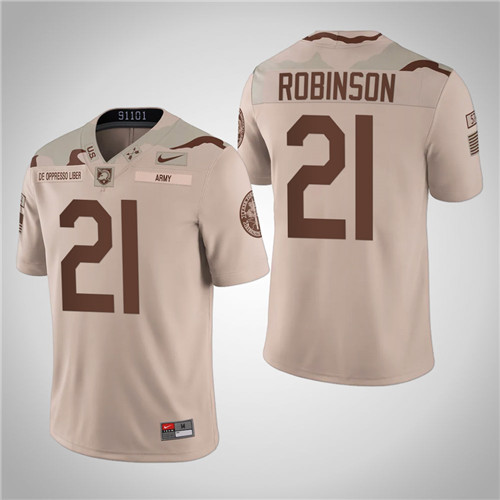 Army Black Knights 21 Tyrell Robinson Alternate United We Stand Jersey Oatmeal