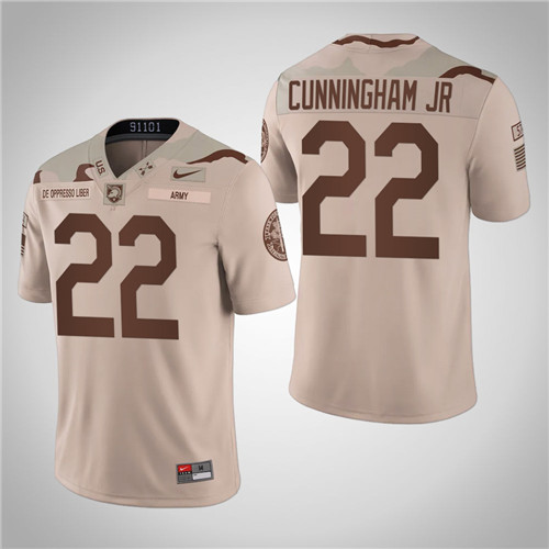 Army Black Knights 22 Cedrick Cunningham Jr Alternate United We Stand Jersey Oatmeal