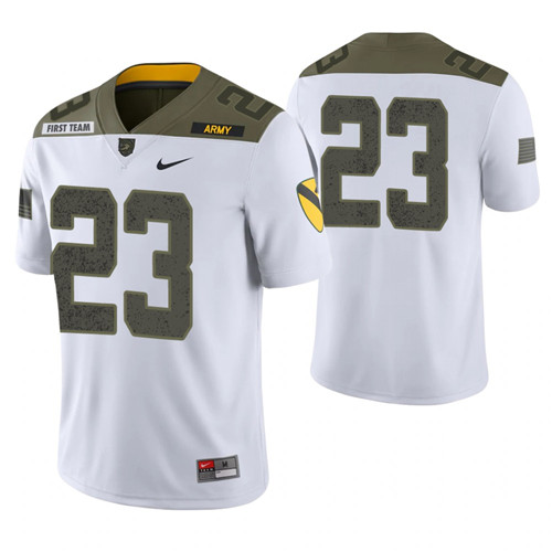 Army Black Knights 23 Anthony Adkins Limited Edition 1st Cavalry Division Jersey White